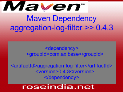 Maven dependency of aggregation-log-filter version 0.4.3
