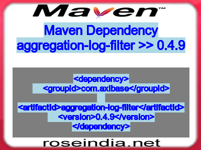 Maven dependency of aggregation-log-filter version 0.4.9
