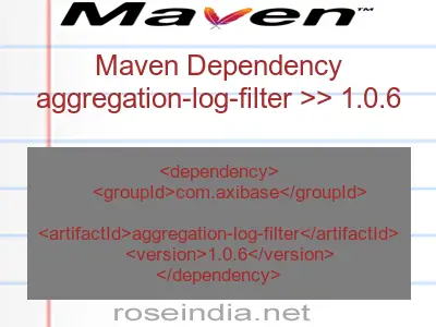 Maven dependency of aggregation-log-filter version 1.0.6