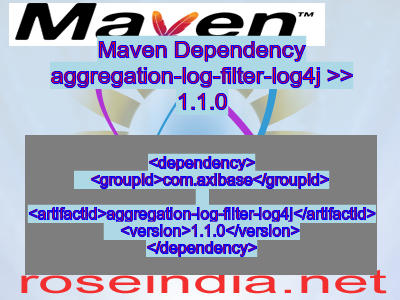 Maven dependency of aggregation-log-filter-log4j version 1.1.0