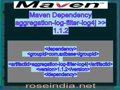 Maven dependency of aggregation-log-filter-log4j version 1.1.2