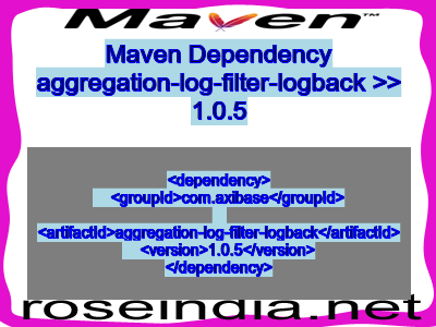 Maven dependency of aggregation-log-filter-logback version 1.0.5