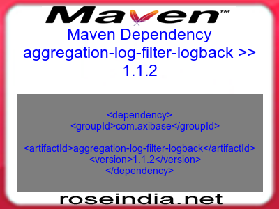 Maven dependency of aggregation-log-filter-logback version 1.1.2