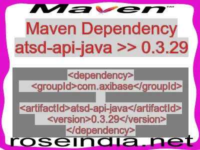 Maven dependency of atsd-api-java version 0.3.29