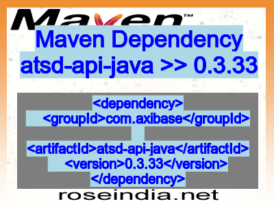Maven dependency of atsd-api-java version 0.3.33