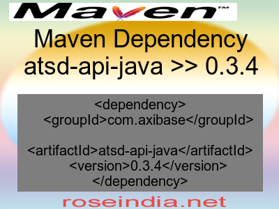 Maven dependency of atsd-api-java version 0.3.4