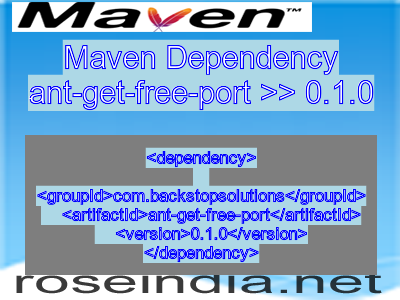 Maven dependency of ant-get-free-port version 0.1.0