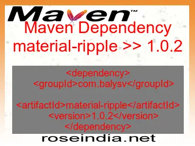 Maven dependency of material-ripple version 1.0.2