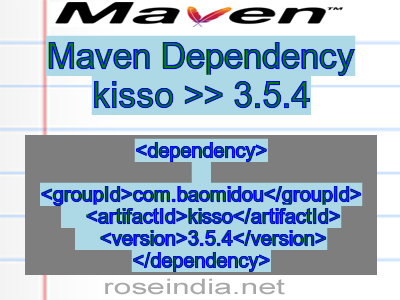 Maven dependency of kisso version 3.5.4