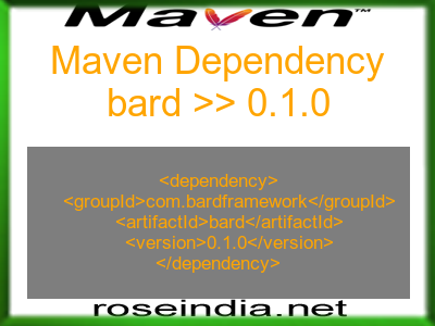 Maven dependency of bard version 0.1.0