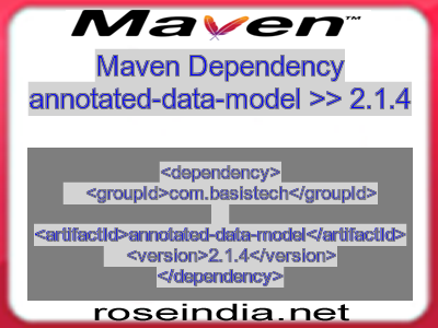 Maven dependency of annotated-data-model version 2.1.4