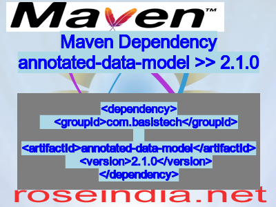 Maven dependency of annotated-data-model version 2.1.0
