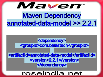 Maven dependency of annotated-data-model version 2.2.1