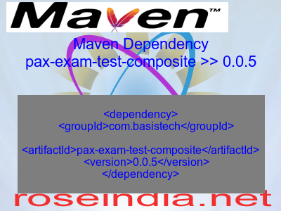Maven dependency of pax-exam-test-composite version 0.0.5