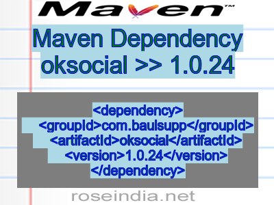 Maven dependency of oksocial version 1.0.24