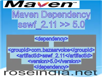 Maven dependency of sswf_2.11 version 5.0
