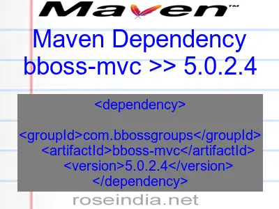 Maven dependency of bboss-mvc version 5.0.2.4