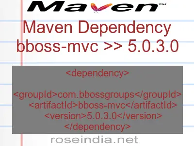 Maven dependency of bboss-mvc version 5.0.3.0