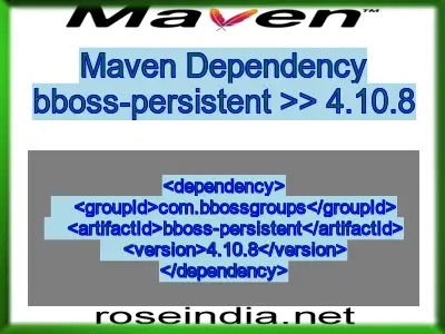 Maven dependency of bboss-persistent version 4.10.8