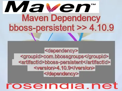 Maven dependency of bboss-persistent version 4.10.9