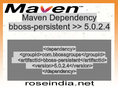 Maven dependency of bboss-persistent version 5.0.2.4