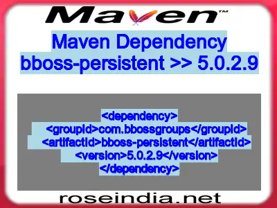 Maven dependency of bboss-persistent version 5.0.2.9