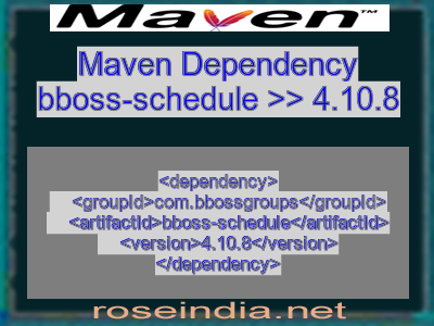 Maven dependency of bboss-schedule version 4.10.8