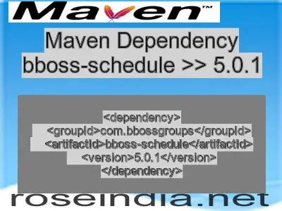 Maven dependency of bboss-schedule version 5.0.1