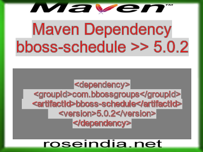 Maven dependency of bboss-schedule version 5.0.2