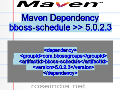 Maven dependency of bboss-schedule version 5.0.2.3