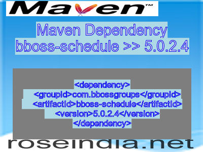 Maven dependency of bboss-schedule version 5.0.2.4