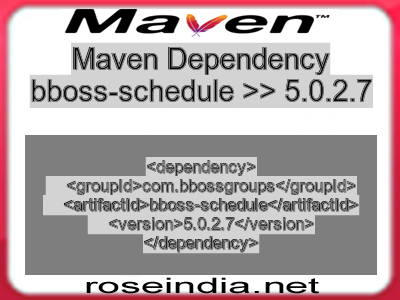 Maven dependency of bboss-schedule version 5.0.2.7