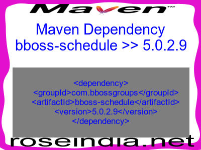 Maven dependency of bboss-schedule version 5.0.2.9