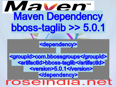 Maven dependency of bboss-taglib version 5.0.1