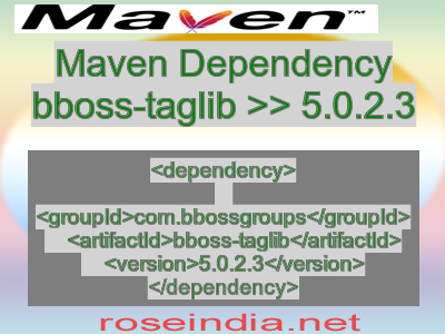 Maven dependency of bboss-taglib version 5.0.2.3