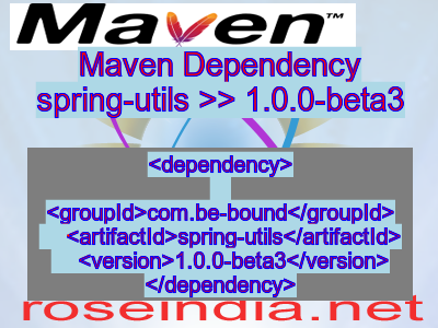 Maven dependency of spring-utils version 1.0.0-beta3