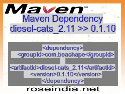 Maven dependency of diesel-cats_2.11 version 0.1.10