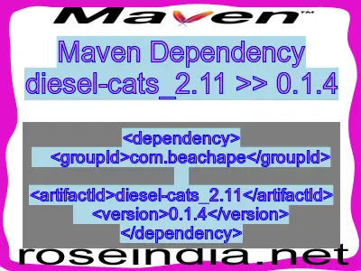 Maven dependency of diesel-cats_2.11 version 0.1.4