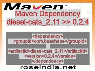Maven dependency of diesel-cats_2.11 version 0.2.4