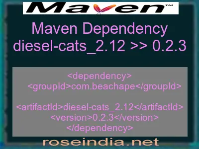 Maven dependency of diesel-cats_2.12 version 0.2.3