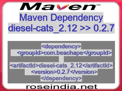Maven dependency of diesel-cats_2.12 version 0.2.7