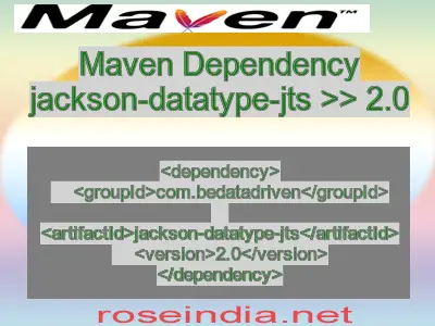 Maven dependency of jackson-datatype-jts version 2.0