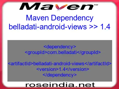 Maven dependency of belladati-android-views version 1.4