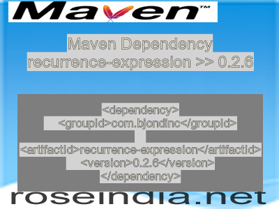 Maven dependency of recurrence-expression version 0.2.6