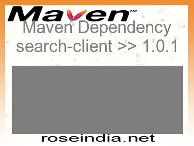 Maven dependency of search-client version 1.0.1