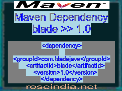 Maven dependency of blade version 1.0