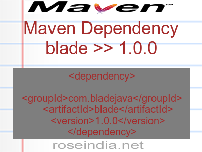 Maven dependency of blade version 1.0.0