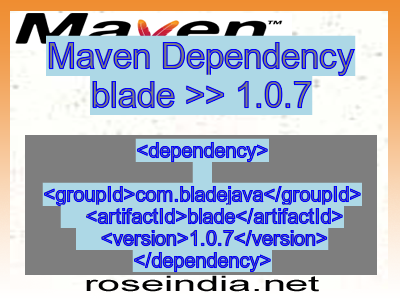 Maven dependency of blade version 1.0.7