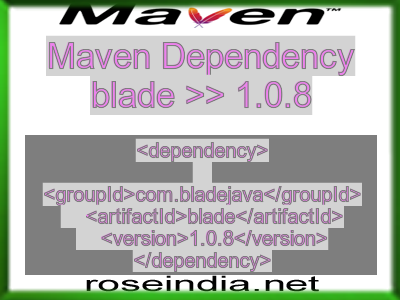 Maven dependency of blade version 1.0.8