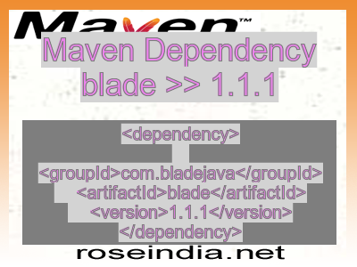 Maven dependency of blade version 1.1.1